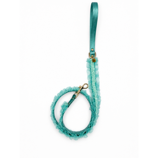 Guinzaglio Lingerie Tiffany in ecopelle con ruche per cani piccoli