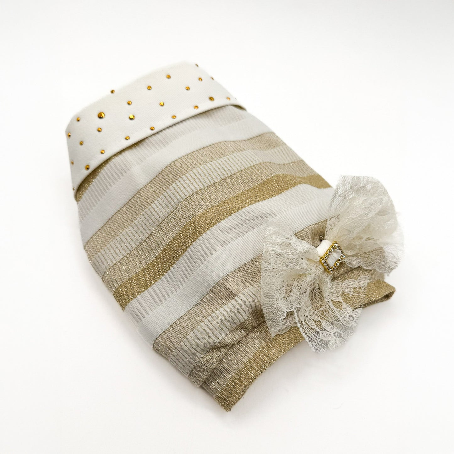 Felpina Nina per Cani Piccoli – Cotone Rigato con Lurex