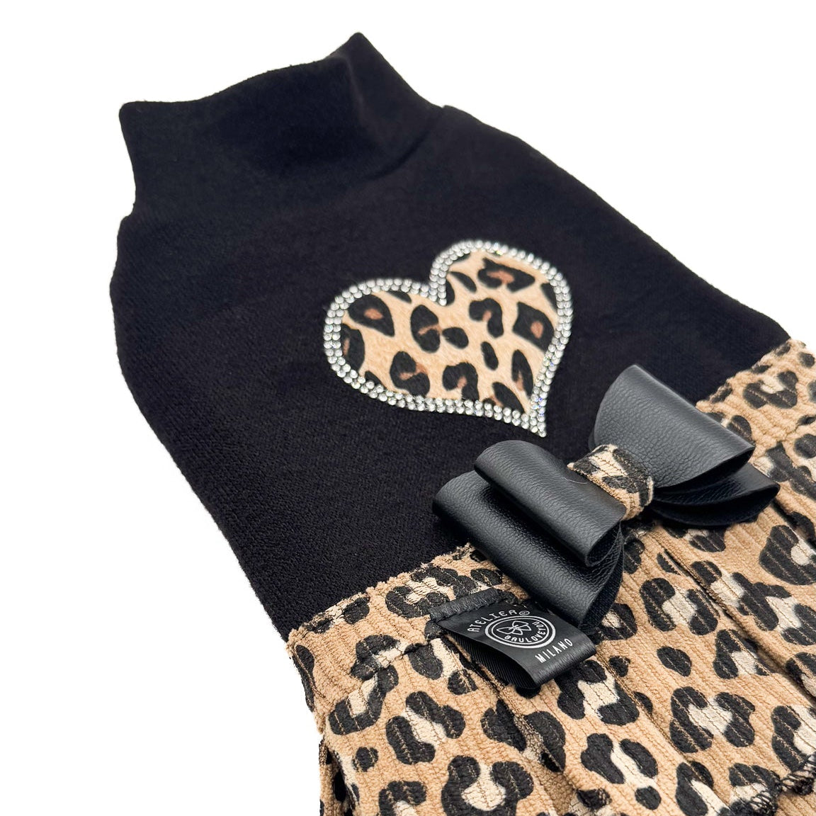 Abito Evelyne - Maglia e balze in maculato