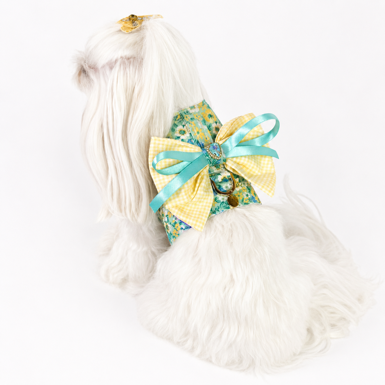 Brassiere in cotone Liberty floreale Bauloveyou per cani piccoli