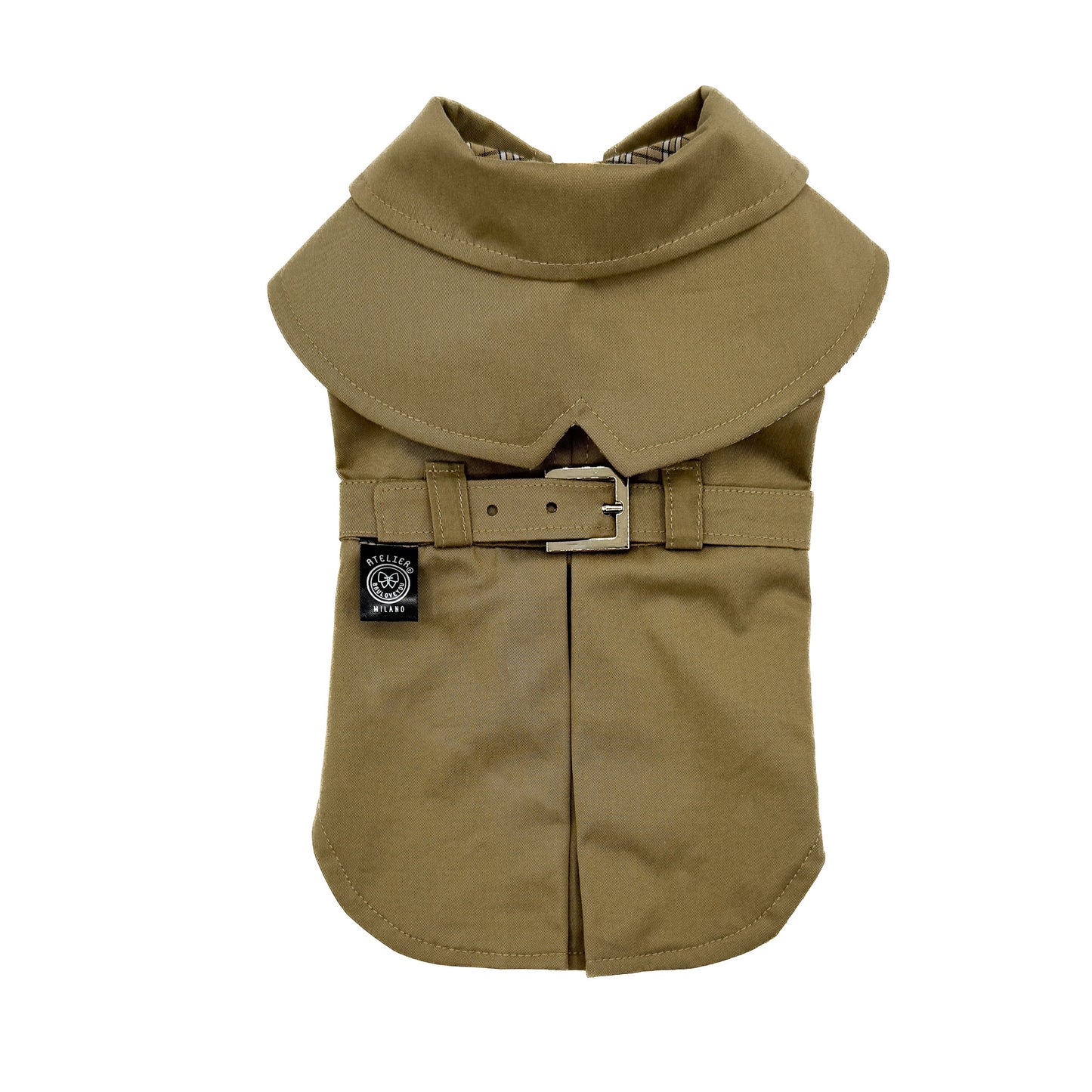 Trench Elan impermeabile kaki per cani piccoli vista completa