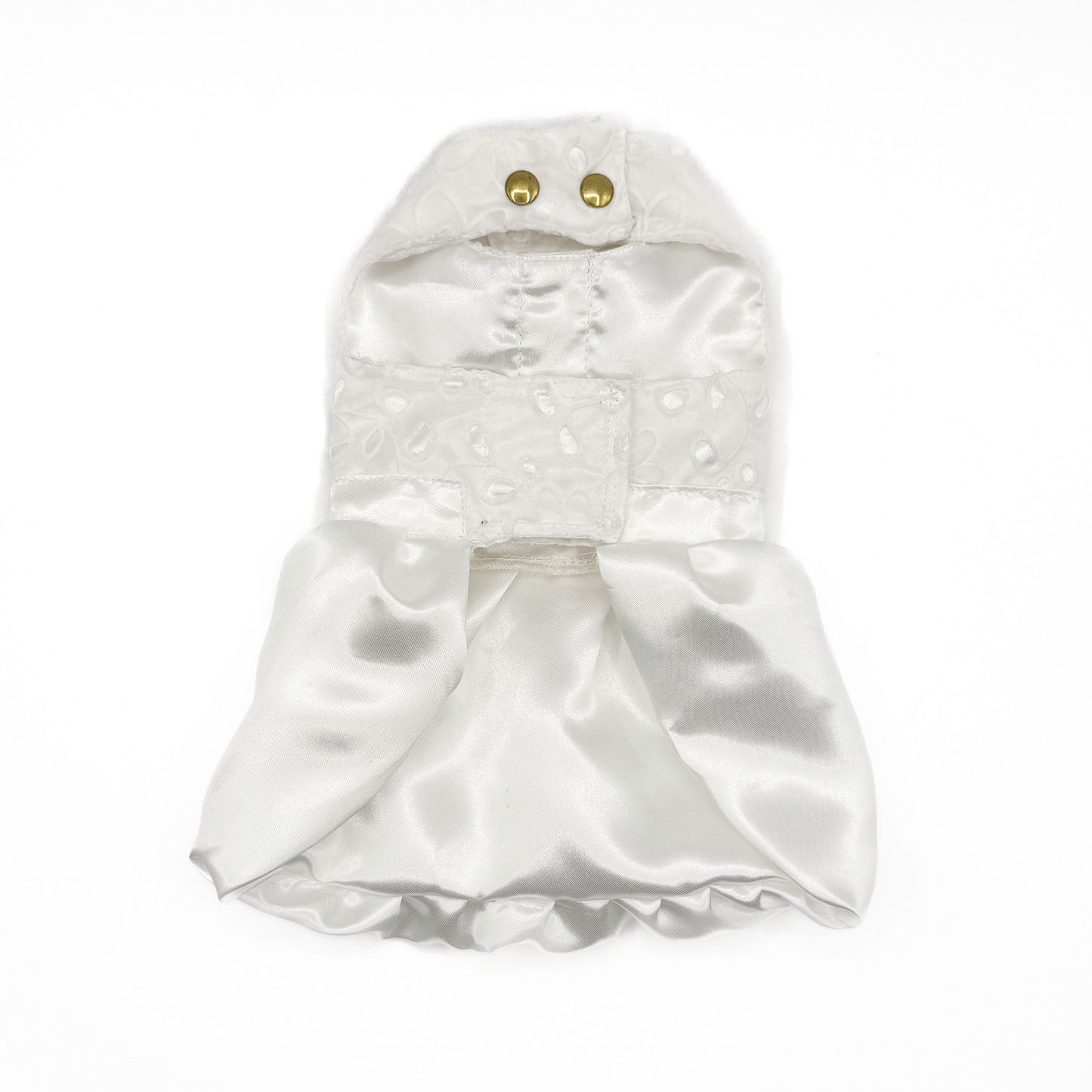 Retro abito Aurora in organza ricamata e raso per cani piccoli