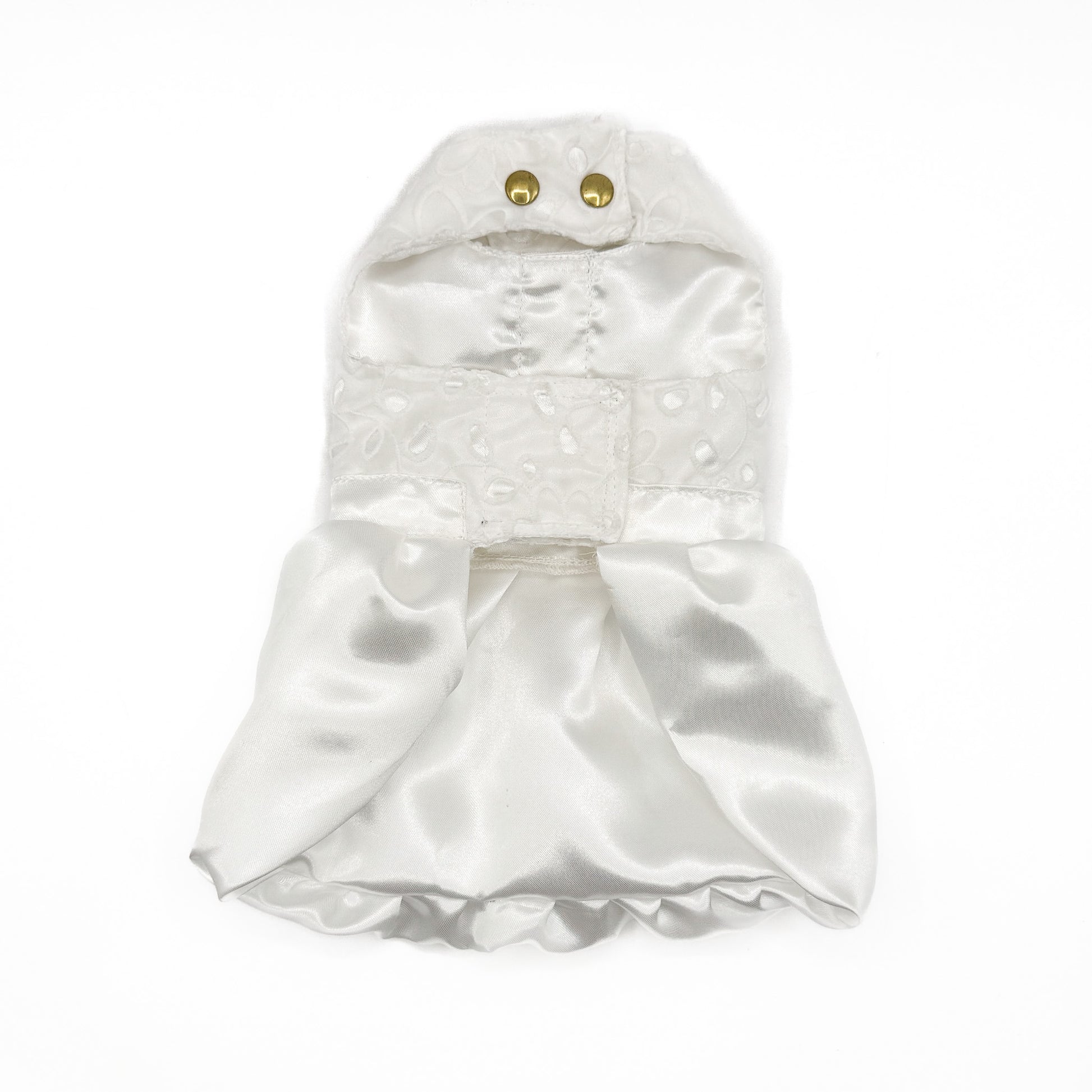 Retro abito Aurora in organza ricamata e raso per cani piccoli