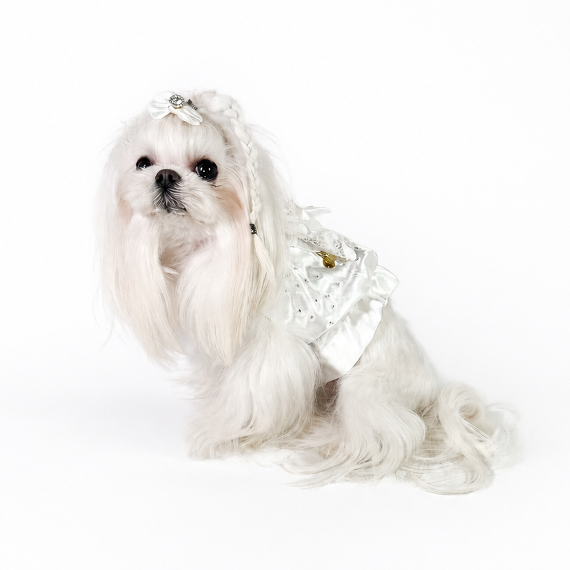 Beatrice camicina raso bianco