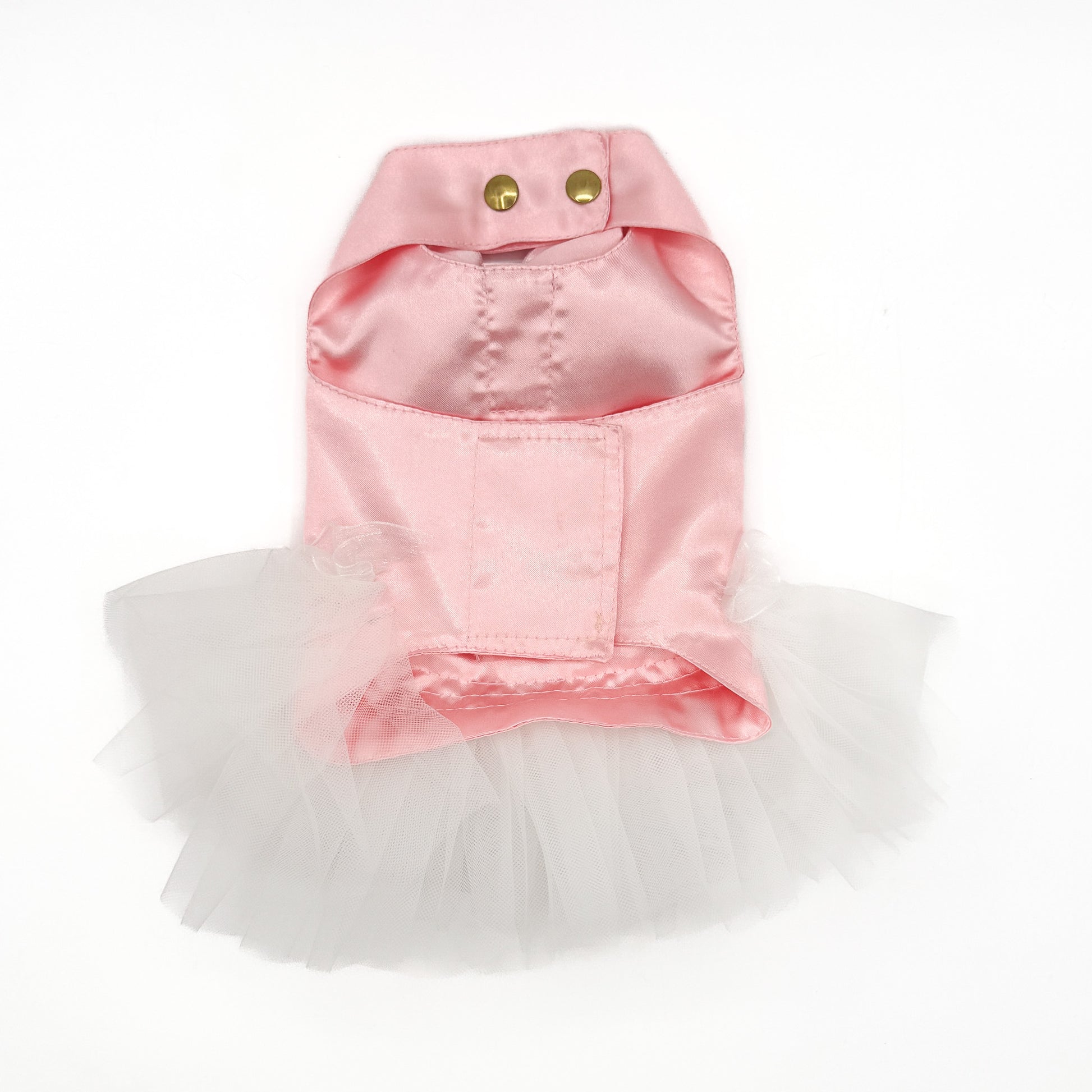 Retro abito Ginevra in raso e tulle per cani piccoli