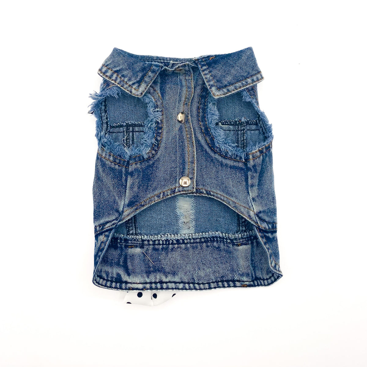 BauJeans Perfect aperto, davanti con bottoni a pressione e tasche sfrangiate
