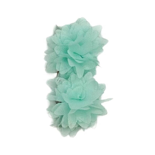 Fermaglio a fiore in tulle tiffany per cani piccoli