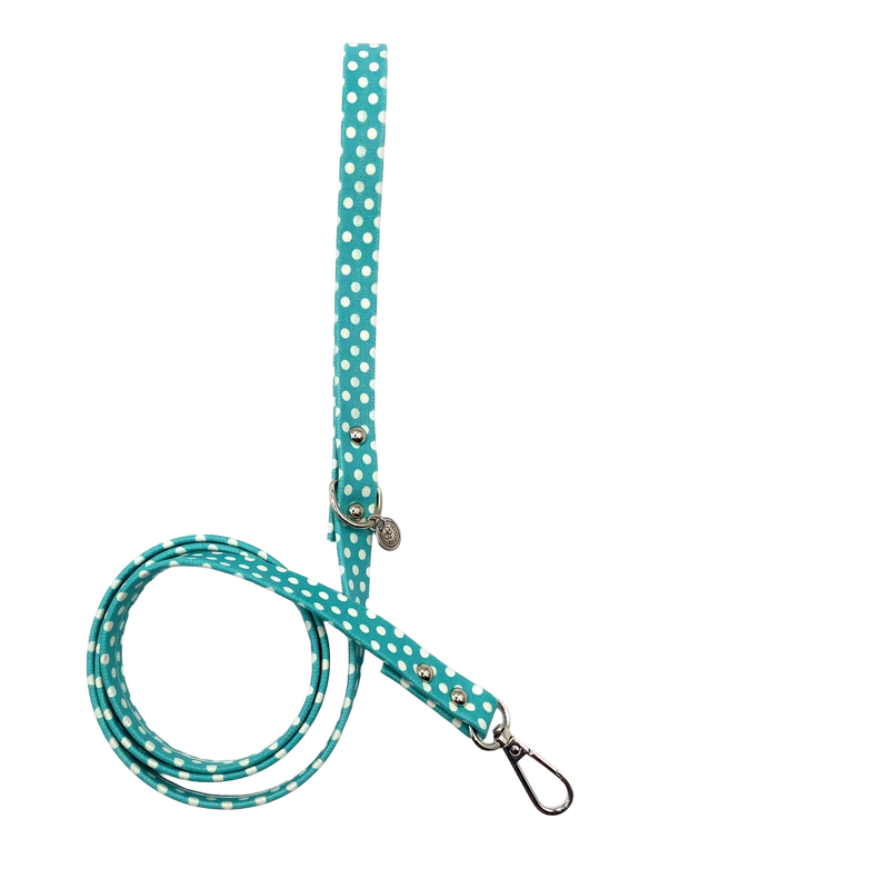 Azzurro con pois bianchi