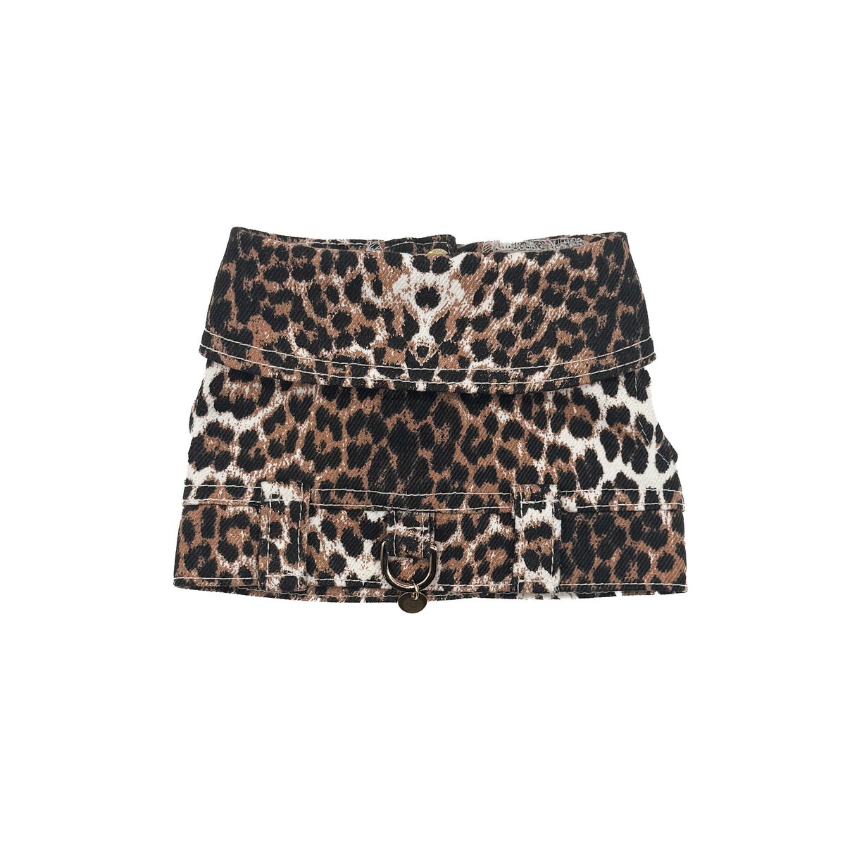Mini BauJeans Diva leopardato, retro con gancio dorato