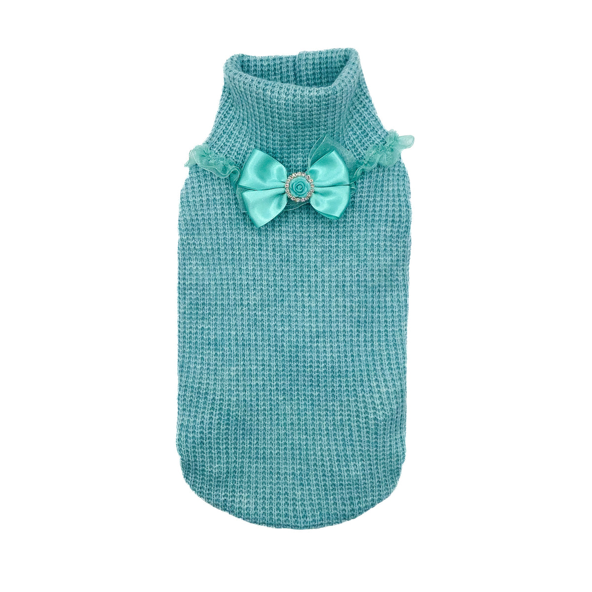 Maglioncino Daphne tiffany con fiocco