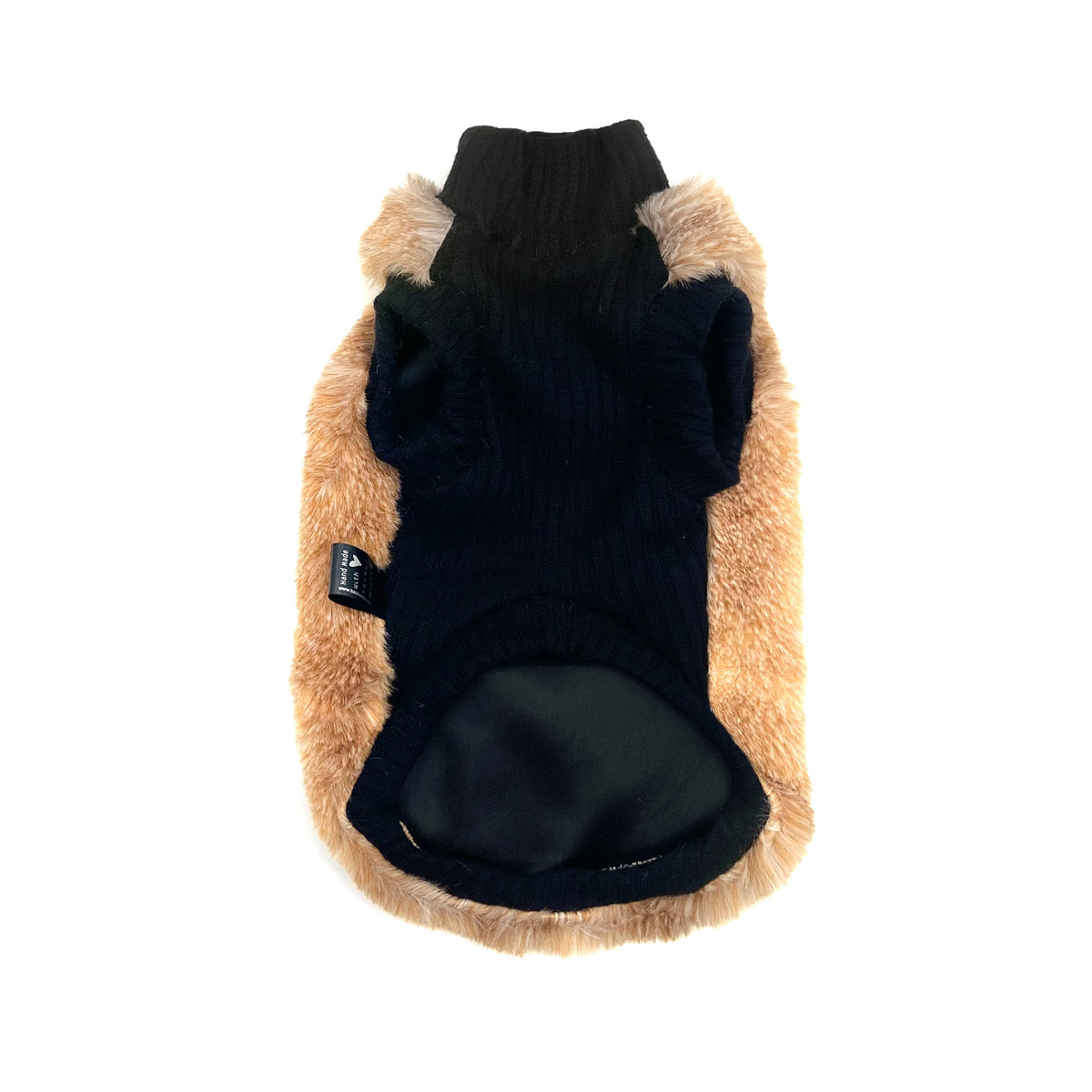Lato davanti in maglia nera del Maglioncino Jasmine biscotto