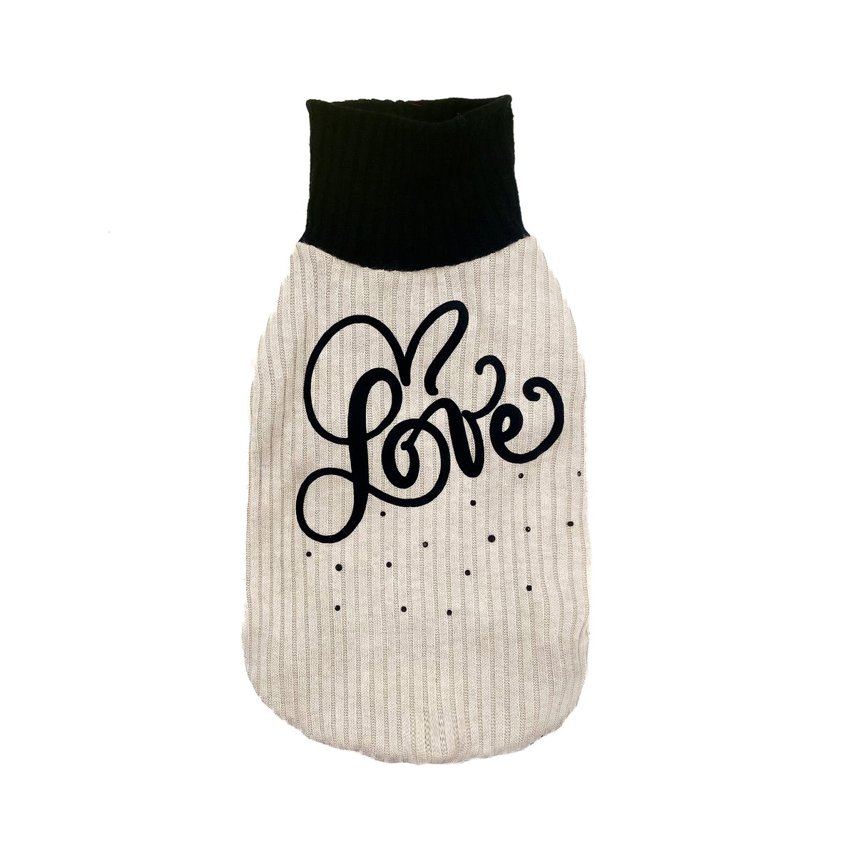 Maglioncino Verbena con la scritta Love e cristalli neri
